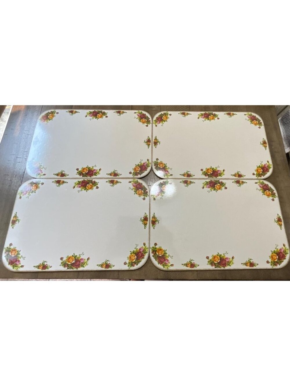 Royal Albert Placemats Table Place Mat Old Country Roses Set Of 4 Cork Back